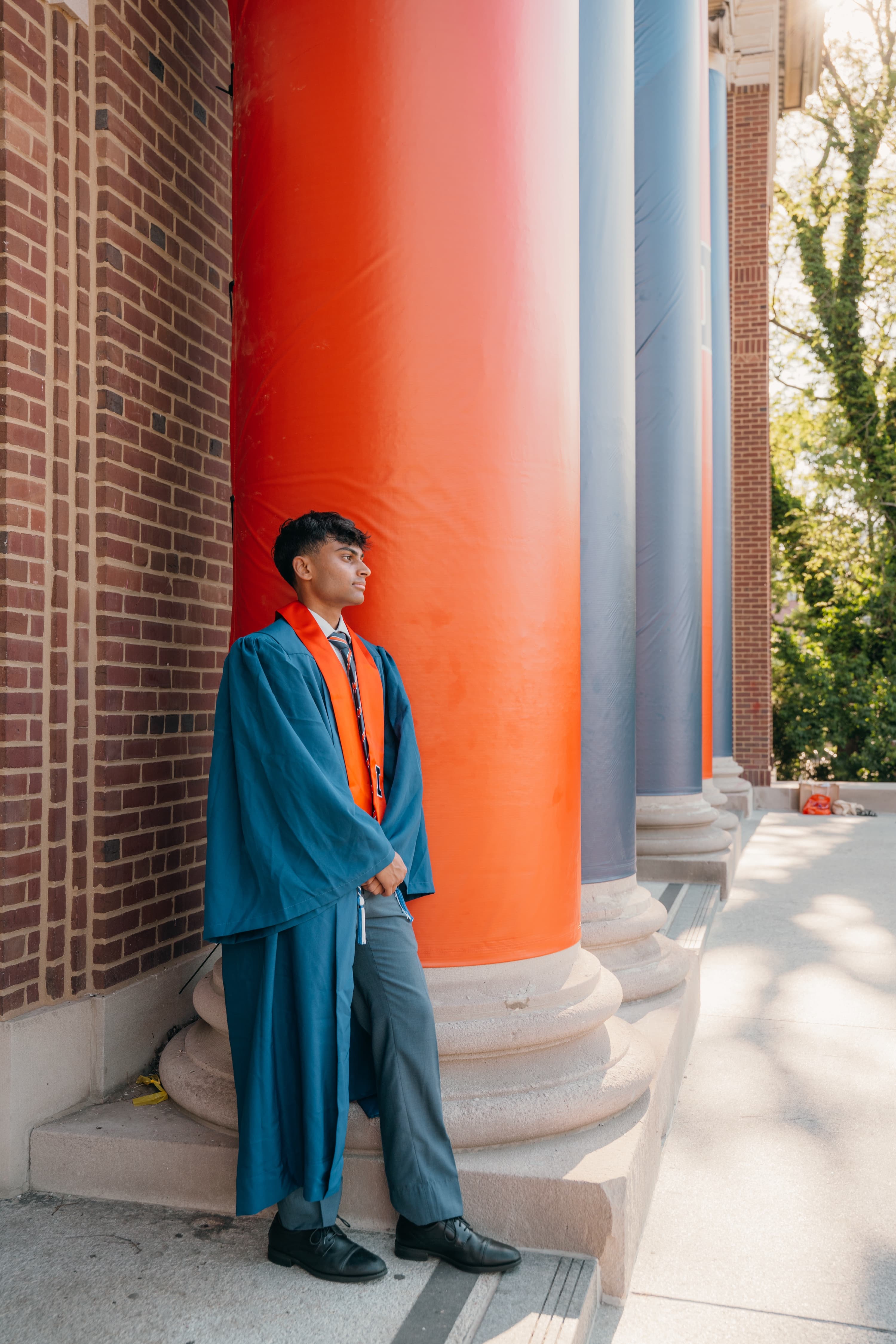 Graduation session on campus