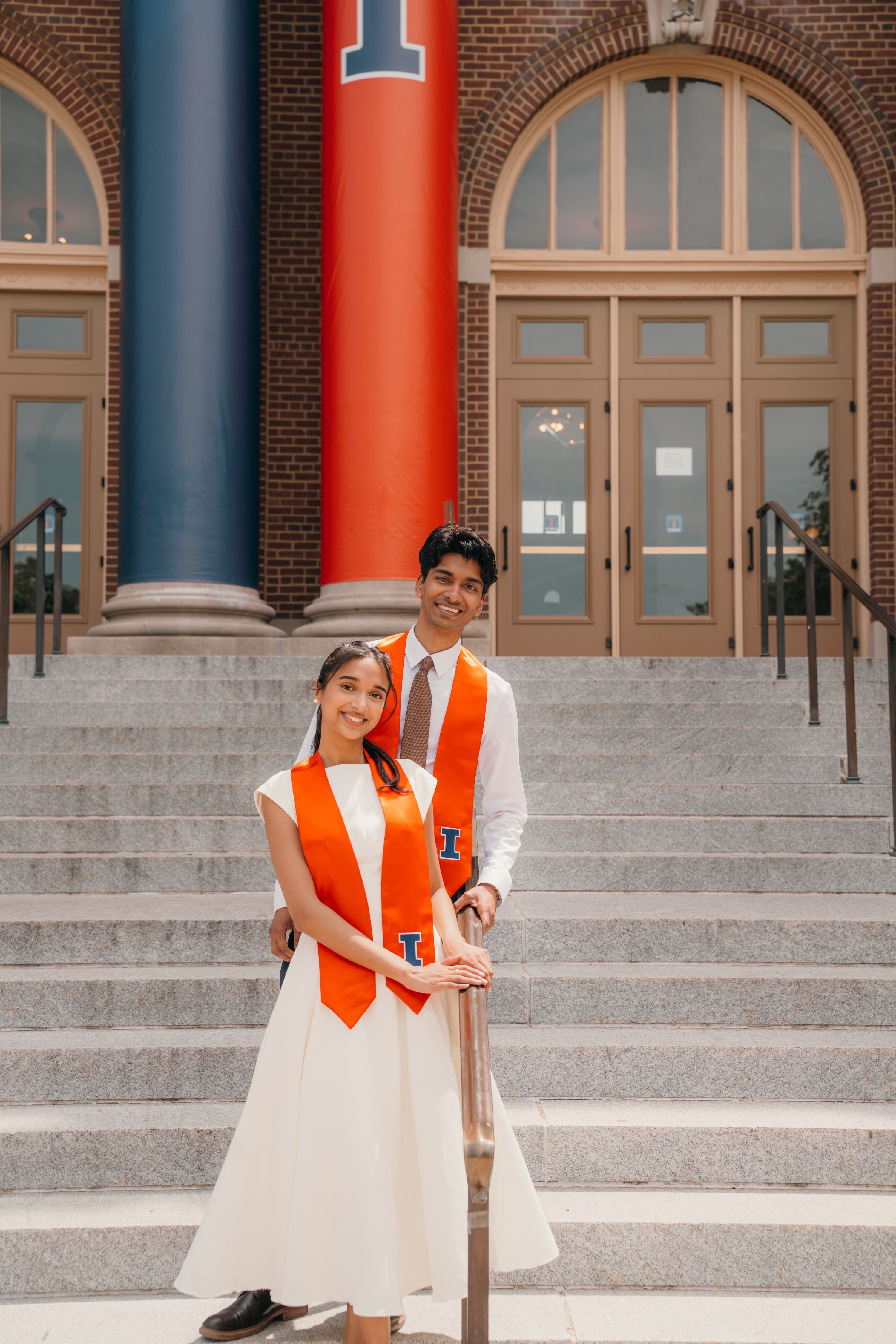 Senior portrait on quad